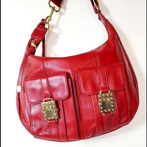 NWOT BADGLEY MISCHKA RED HOBO BAG